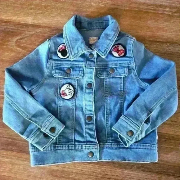 Disney Toddler Girl Minnie Mouse Patch Jean Jacket Size 3T. - Picture 1 of 4